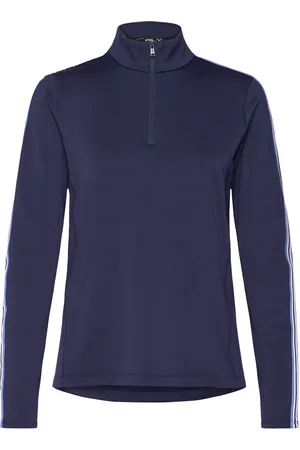 Ralph Lauren Tailored Fit Interlock Quarter-Zip Sport Women Sport Clothing Sport Outerwear Sport Jackets Sport Golf Jackets Navy