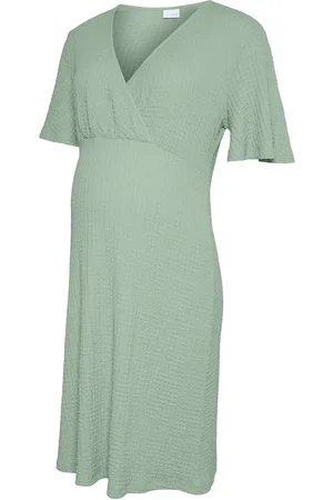 Mama;licious Mlnova Tess 24 Jrs Abk Dress 2F Polvipituinen Mekko Green