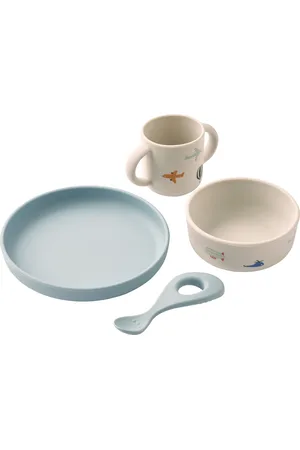 Liewood Vivi Printed Tableware Set Home Meal Time Dinner Sets Beige