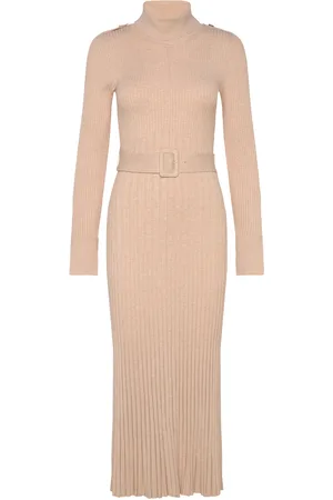 Reiss Vinette Dresses Knitted Dresses Beige