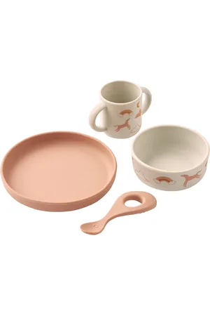Liewood Vivi Printed Tableware Set Home Meal Time Dinner Sets Coral