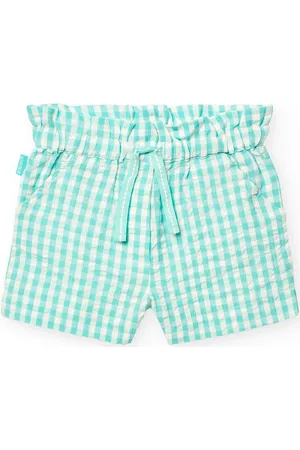 Boboli Poplin Bermuda Shorts Check Bottoms Shorts Green