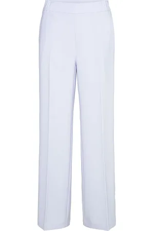 Dante 6 Fabri Elasticated Wide Leg Pants Bottoms Trousers Wide Leg Blue