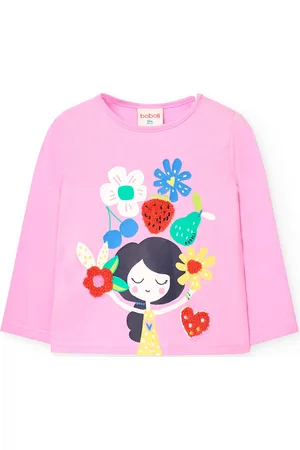 Boboli Long Sleeves T-Shirt Tops T-shirts Long-sleeved T-shirts Pink