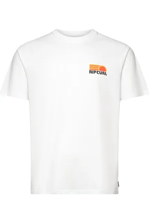 Rip Curl Surf Revival Stacked Tee Sport Men Men Sports Clothes Sport Tops Sport T-shirts White