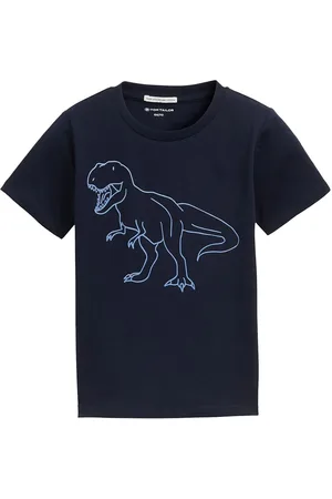 TOM TAILOR Printed T-Shirt Tops T-shirts Short-sleeved Navy