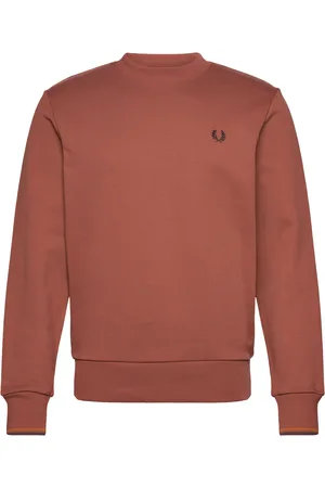 Fred Perry Crew Neck Sweatshirt Tops Sweat-shirts & Hoodies Sweat-shirts Red