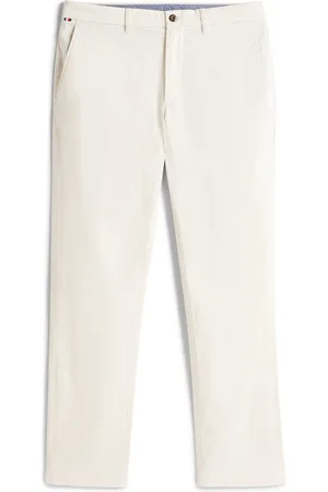 Tommy Hilfiger Denton Printed Structure Chino Bottoms Trousers Chinos Cream