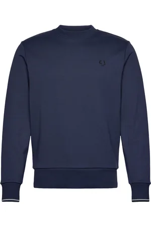 Fred Perry Crew Neck Sweatshirt Tops Sweat-shirts & Hoodies Sweat-shirts Navy