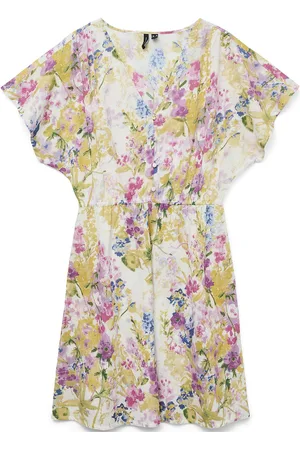 VERO MODA Vmdicthe S/L V-Neck Short Dress Wvn Ga Lyhyt Mekko Multi/patterned
