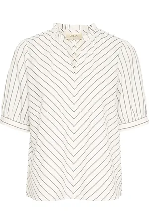 Cream Crnaomi Blouse Tops Blouses Short-sleeved White