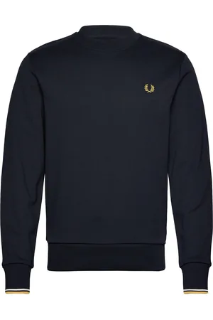 Fred Perry Crew Neck Sweatshirt Tops Sweat-shirts & Hoodies Sweat-shirts Navy