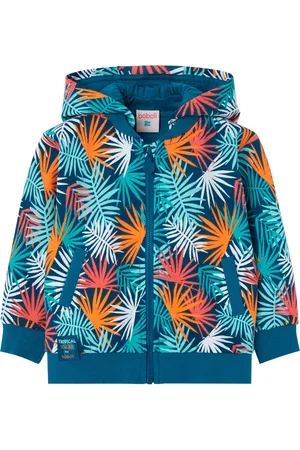 Boboli Fleece Jacket Printed Tops Sweat-shirts & Hoodies Hoodies Blue