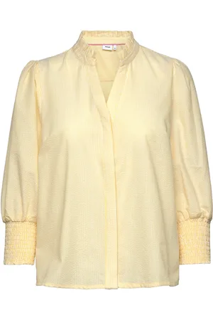 Numph Nujane Shirt Tops Blouses Short-sleeved Yellow