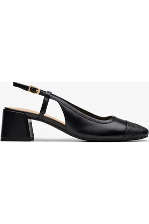 Clarks Nyta45 Sling D Shoes Sling Backs Heeled Slingbacks Black