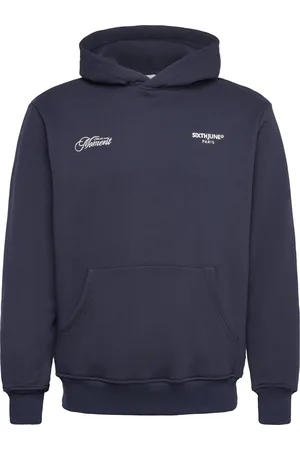 Sixth June Elevate Embro Hoodie Tops Sweat-shirts & Hoodies Hoodies Navy