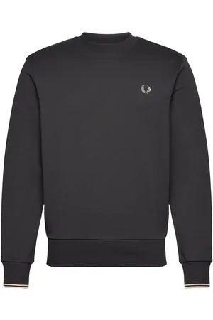 Fred Perry Crew Neck Sweatshirt Tops Sweat-shirts & Hoodies Sweat-shirts Black
