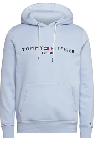 Tommy Hilfiger Tommy Logo Hoody Tops Sweat-shirts & Hoodies Hoodies Blue