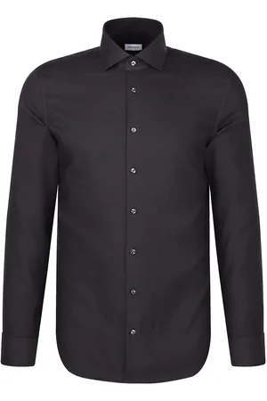 Seidensticker Cityhemden 1/1 Arm Tops Shirts Business Black
