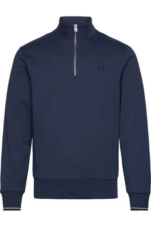 Fred Perry Half Zip Sweatshirt Tops Sweat-shirts & Hoodies Sweat-shirts Navy