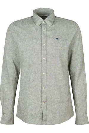 Barbour Nelson Tailored Shirt Designers Shirts Casual Khaki Green