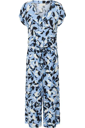 Kaffe Kamira Plain Weave Jumpsuit Printed Bottoms Jumpsuits Blue