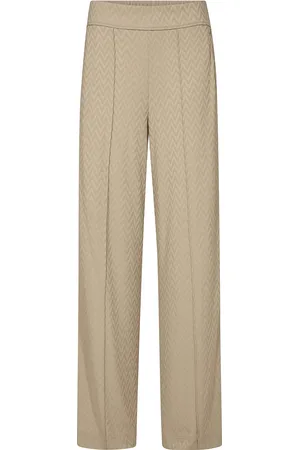 Mos Mosh Mmtash Spring Pant Bottoms Trousers Straight Leg Beige