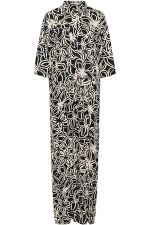 Kaffe Kasanne Plain Weave Jumpsuit Printe Bottoms Jumpsuits Black