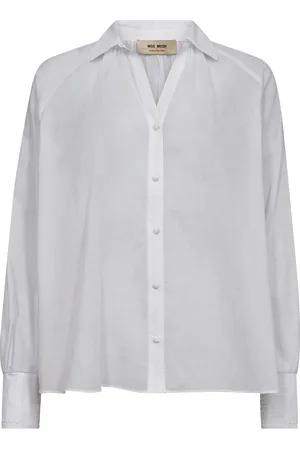 Mos Mosh Mmmarcela Voile Shirt Tops Shirts Long-sleeved White