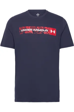 Under Armour Ua Camo Chest Stripe Ss Sport Men Men Sports Clothes Sport Tops Sport T-shirts Navy