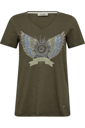 Mos Mosh Mmgethi Deco Tee Tops T-shirts & Tops Short-sleeved Khaki Green