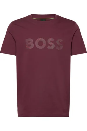 HUGO BOSS Tee Logo Glamping Sport Men Sports Clothes Sport Tops Sport T-shirts Burgundy