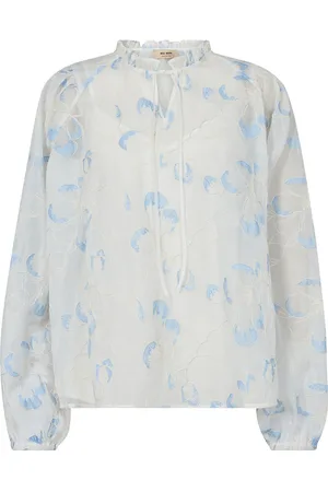 Mos Mosh Mmeisara Flob Blouse Tops Blouses Long-sleeved White