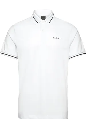 Hackett Hs Tipped Polo Designers Polos Short-sleeved White