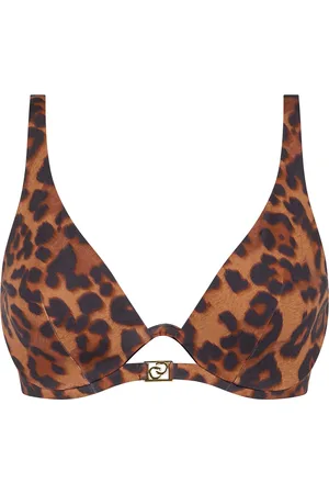 Chantelle Sauvage Single Wire Plunge Bra Swimwear Bikinis Bikini Tops Wired Bikinitops Brown