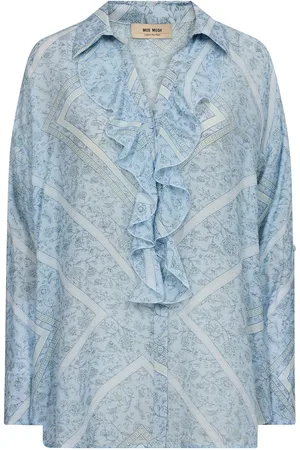 Mos Mosh Mmjelena Boarda Shirt Tops Blouses Long-sleeved Blue