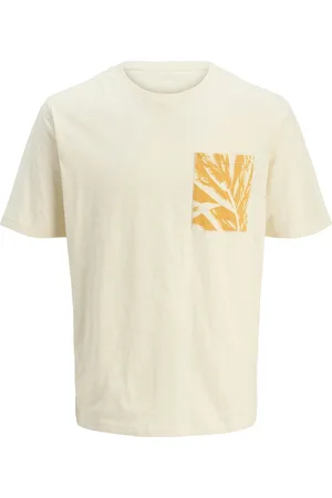 JACK & JONES Jorsplit Aop Pocket Tee Ss Crew Ne Jnr Tops T-shirts Short-sleeved Cream Jack & J S