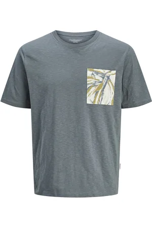 JACK & JONES Jorsplit Aop Pocket Tee Ss Crew Ne Jnr Tops T-shirts Short-sleeved Grey Jack & J S