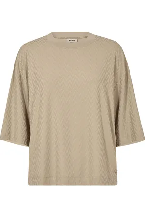 Mos Mosh Mmtash O-Ss Spring Tee Tops T-shirts & Tops Short-sleeved Beige