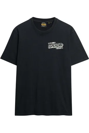 Superdry B-Movie Graphic Loose Tee Tops T-shirts Short-sleeved Black
