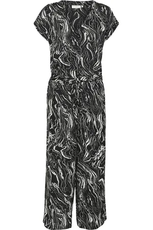 Kaffe Kamira Plain Weave Jumpsuit Printed Bottoms Jumpsuits Black