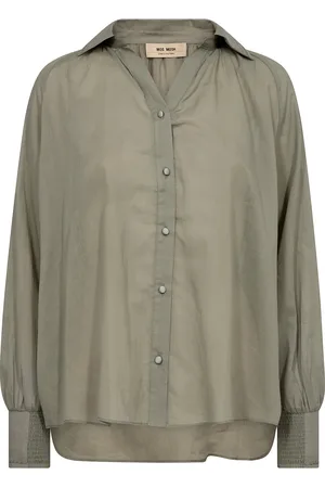 Mos Mosh Mmmarcela Voile Shirt Tops Shirts Long-sleeved Grey