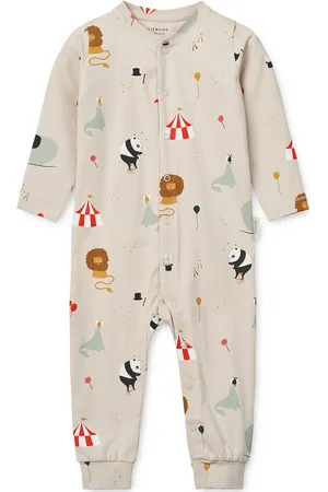 Liewood Birk Printed Pyjamas Jumpsuit Pyjama Sie Jumpsuit Haalari Beige