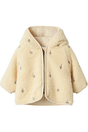Lil Atelier Nbfnalo Loose Sherpa Jacket Lil Outerwear Fleece Outerwear Fleece Jackets Cream