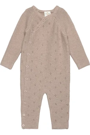 The New Tnsbnata Uni Knit Suit Pitkähihainen Body Brown