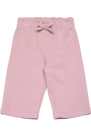 MANGO Cotton Pants With Adjustable Drawstring Bottoms Trousers Pink