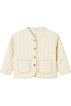 Lil Atelier Nmflarose Ls Quilt Jacket Lil Outerwear Jackets & Coats Quilted Jackets Yellow