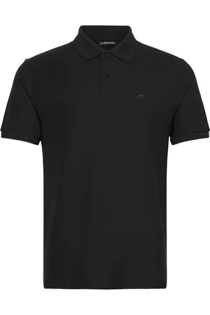 J Lindeberg Rudy Slim Polo Pique Tops Polos Short-sleeved Black
