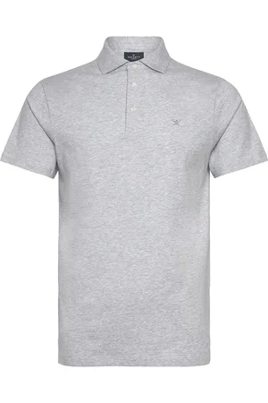 Hackett Pima Cotton Polo Tops Polos Short-sleeved Grey