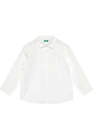 Benetton Shirt Tops Shirts Long-sleeved Shirts White